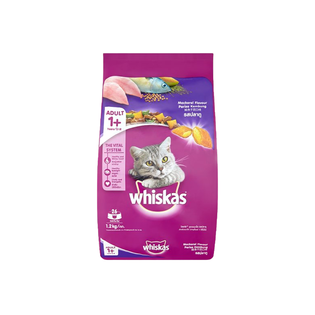 Whiskas Adult Cat Food Mackerel 1.2kg