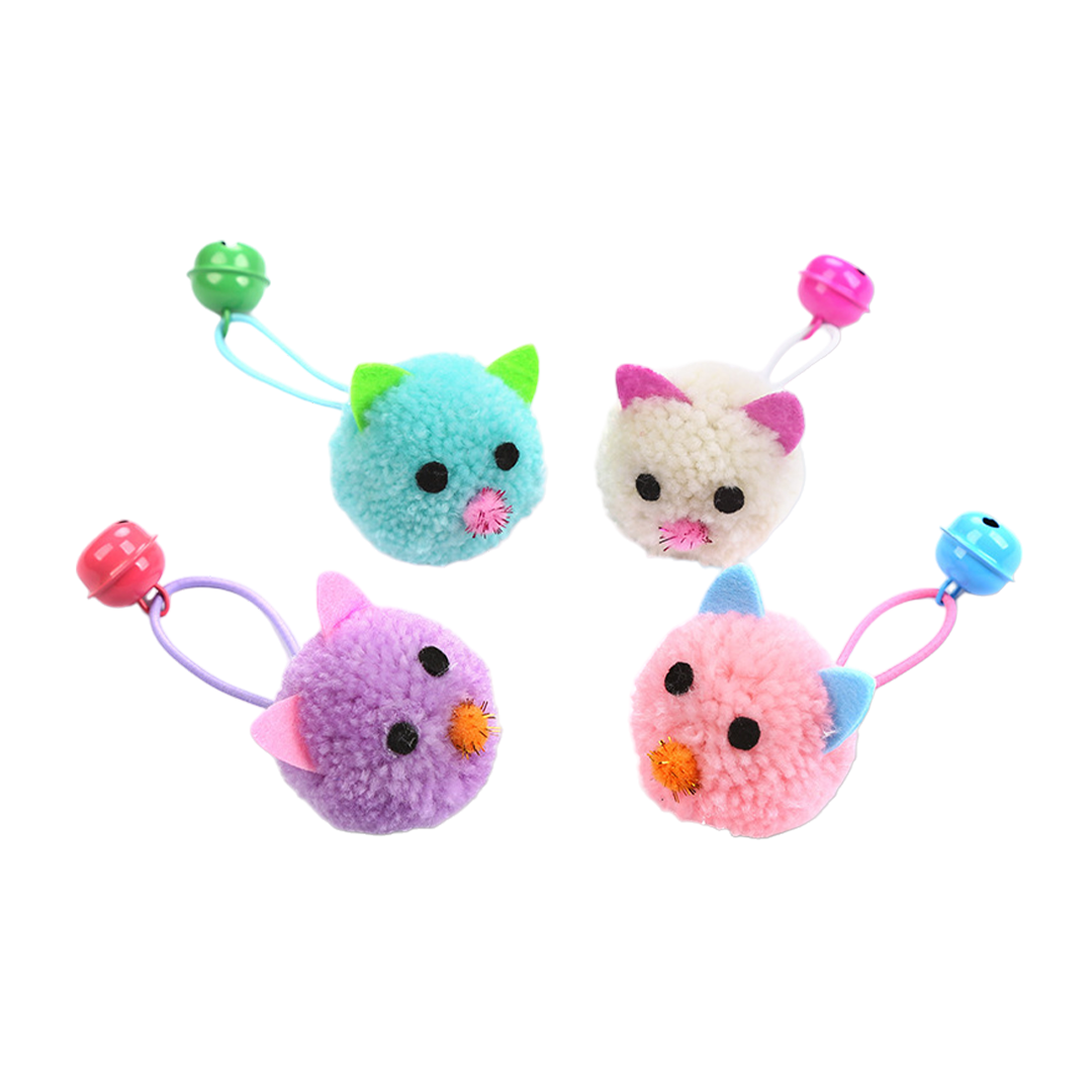 Interactive Soft Wool Small Size Mouse Shaped Cat Plush Toy