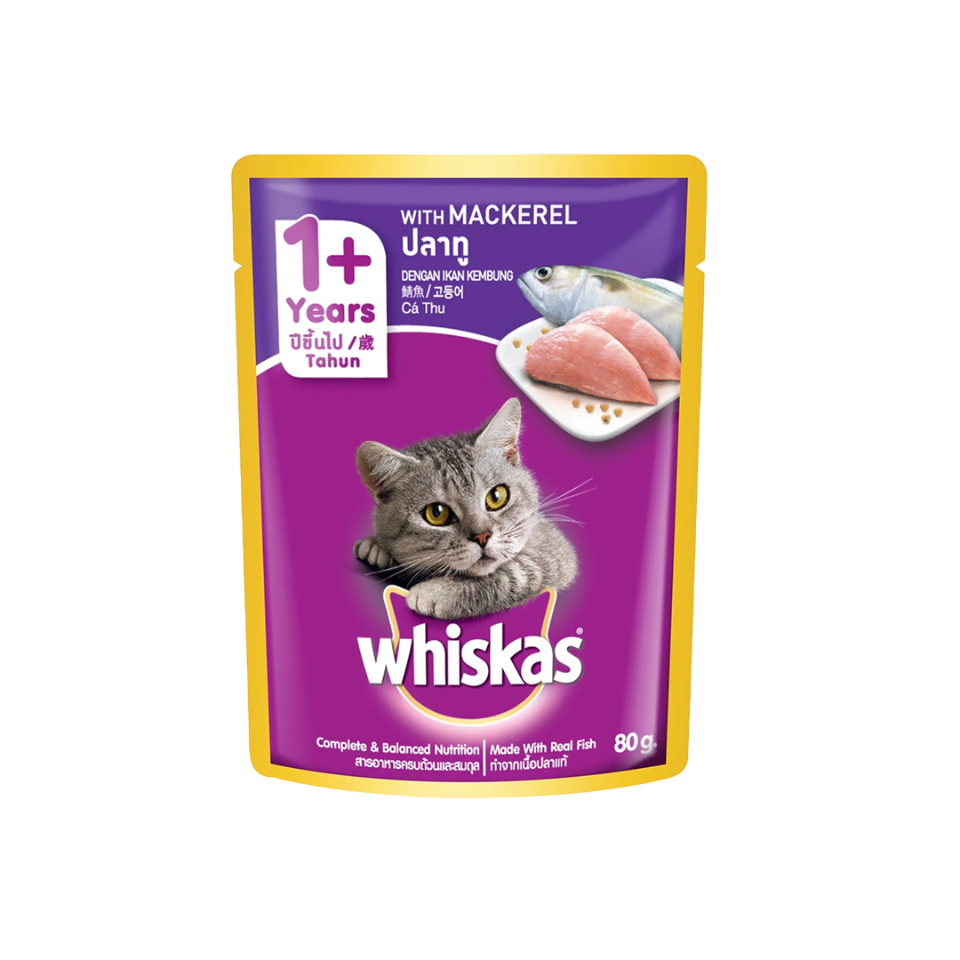 Whiskas Pouch Adult Mackerel 80g